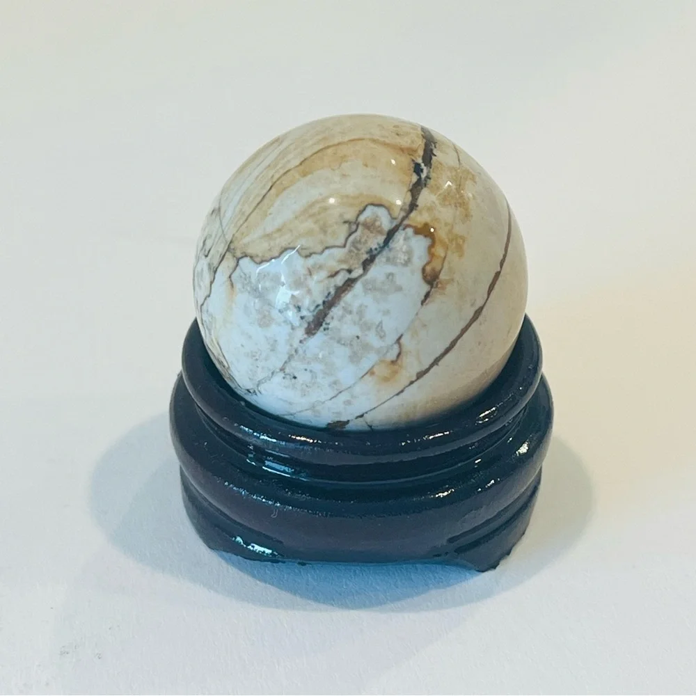 Brown Argonite 1” Sphere with Stand